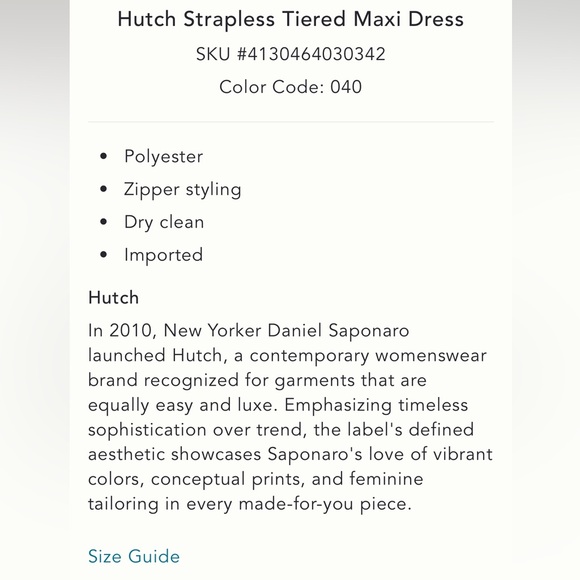 Anthropologie  Hutch Strapless Tiered Maxi Dress - Picture 10 of 12